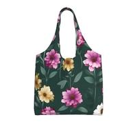 Beautiful purple flowers Printed Canvas Bag Women's Fashion Shoulder Tote Bag Lightweight Shopping Bag