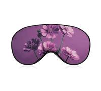 Beautiful Purple Flowers Sleep Mask with Adjustable Strap, Comfortable & Soft Eye Mask for Sleeping Light Blocking, Lightweight & Breathable Eye Cover for Men Women