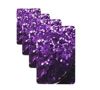 Beautiful Purple Glitter Car Air Freshener Cards for Women Men 4 Pack Cute Car Accessories Long Lasting Scent Car Diffuser Hanging Auto Aromatherapy Tablets Car Fresheners Gifts