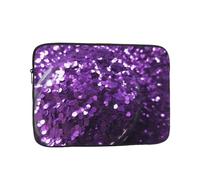 Beautiful Purple Glitter Laptop Case 10 inch, Shockproof Protective Computer Sleeve Cover Water Resistant Laptop Bag Carrying Tablet Cover Briefcase Handbags Gifts for Men Women