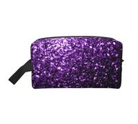 Beautiful Purple Glitter print Fashionable Travel Storage Bag, Portable Toiletry Bag Large Capacity Organizer