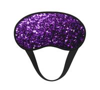 Beautiful Purple Glitter Print Sleep Mask, Eye Sleeping Mask for Women and Men for Total Darkness, Reduces Puffy Eye Mask