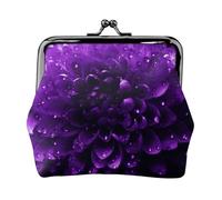 Beautiful Purple Glitter Printed Coin Purse Pouch-Mini Coin Wallet,Change Purse,Leather Coin Pouch Holder For Woman Girls, Black, One Size, Modern,european Style, Retro