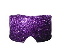 Beautiful Purple Glitter Printed Sleeping Blindfold, Padded Ear Warmer Mask, Adjustable Head Wrap, for Deep Relaxation