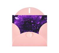 Beautiful Purple Glitter Prints Pearl Paper Horizontal Festival Greeting Card for Birthday Cards and All Occasions, Pink