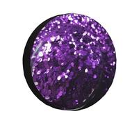 Beautiful Purple Glitter Spare Tire Cover Waterproof Dustproof Car Wheel Protectors Portable Spare Tire Cover Universal Fit for