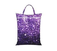 Beautiful Purple Glitter,Travel Dirty Laundry Bag Foldable Dirty Clothes Bag Durable Storage Bag