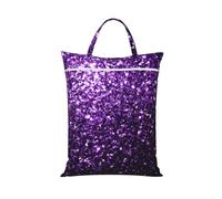 Beautiful Purple Glitter,Travel Dirty Laundry Bag Foldable Dirty Clothes Bag Durable Storage Bag