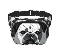Beautiful Purple Orchids Fanny Pack for Women Men Fashion Waist Pack Adjustable Belt Bag for Workout Running Travelling Casual Waist Bag, American Bulldog Head, One Size