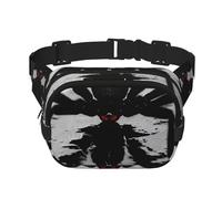 Beautiful Purple Orchids Fanny Pack for Women Men Fashion Waist Pack Adjustable Belt Bag for Workout Running Travelling Casual Waist Bag, Black Spider, One Size