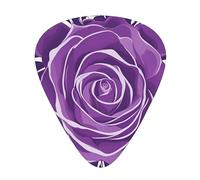 beautiful purple roses Printed guitar picks, 12 pieces in 3 different thicknesses, suitable for acoustic guitar, electric guitar and band players