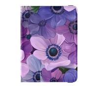 Beautiful Purple Summer Flowers Leather decorative passport holder for travel family Travel Documents Organizer Protector Passport Wallet Waterproof, Beautiful purple summer flowers, 1 size, Beautiful