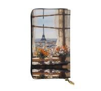 beautiful pylons in the distance Fashionable Leather Long Clutch Wallet for Girls and Women with Multiple Compartments, Black, One Size
