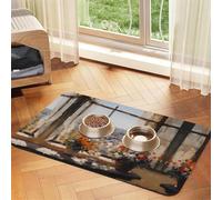 beautiful pylons in the distance Pet Absorbent Leather Non-Slip Feeding Mat 30x45cm, Quick Drying, Waterproof, Washable Bowl Mat