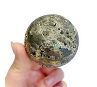 Beautiful Pyrite Sphere Stone Ball Crystal Quartz Ornaments (Size : 500-550g)