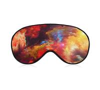 Beautiful Rainbow Colors Funny Sleep Eye Mask Soft Blindfold Eye Cover with Adjustable Strap Night Eyeshade for Men Women