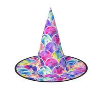 Beautiful Rainbow Colors Mermaid Halloween Hat, funny, holiday party hat costume ball, Cosplay Carnivals DIY Decoration(of 1)