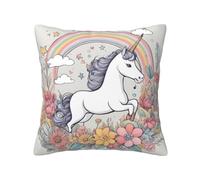 beautiful rainbows and unicornsDecorative Square Sofa Cushion Covers