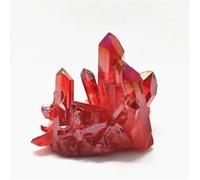 Beautiful Red Aura Crystal Titanium Quartz Cluster Ornaments (Size : 500-550g)