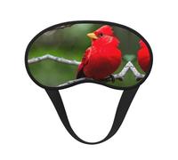 Beautiful red Birds Print Blackout Sleep Mask - Side Sleeper Eye Cover, Soft Comfort, Perfect for Travel, Meditation