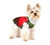 beautiful red Birds print Tshirts for Small Dogs Dog's Fashion Shirt Breathable Sleeveless Shirts for Small Dogs