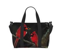 Beautiful red Birds Printed Travel Duffel Bag Foldable Gym Duffel Bag Suitable for Travel Work Gym etc