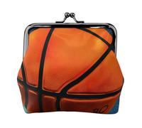 beautiful red Birds Prints Coin Purses with Kiss-lock, PU Leather Mini Pouch Change Wallet for Men Women, Basketball Art, One Size