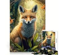 Beautiful Red Fox Adults 1000 Pieces Puzzle Reasoning Practice Easy Enjoyment Premium Edges Lovely Gift (38x52cm)