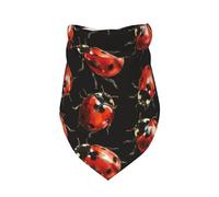 Beautiful Red Ladybug Print Pet Scarf Washable Dog Scarfs Adjustable Pet Scarves For Outdoor Pets Accessories