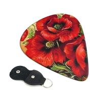 Beautiful Red Poppy Flower Guitar Pickfor Pickups For Acoustic Electric Guitar Bass Ukulele