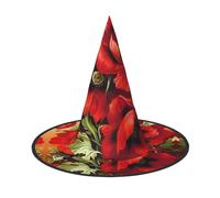 Beautiful Red Poppy Flower Halloween hat - Adult Costume Accessories for Party & Masquerade, Perfect for Halloween, Carnival, Cosplay