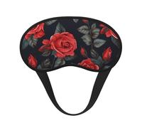 Beautiful Red Rose Flowers Sleep Eye Mask for Women Men Soft and Comfortable Sleep Mask Blackout Sleeping Eye Cover for Travel Yoga Nap Shift Work