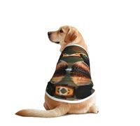 Beautiful Reflection, Animal Couple Portrait Dog Shirt Vest Dog Clothes- Breathable Cooling for Big Dogs, Sun Protection Comfort Wear for Golden Retriever, Husky, Alaska Outdoor Activities 4X-Large