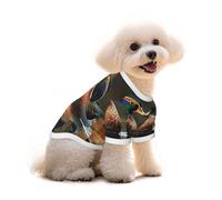 Beautiful Reflection, Animal Couple Portrait Dog T-Shirt Clothes Apparel Puppy Vest Pet and Elastic Tank Top Clothing, Dogs Cats Pullovers Cute Breathable Soft Small