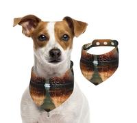 Beautiful Reflection, Animal Couple Portrait Pet Scarf Dog Bandanas Spring Summer Soft Cotton Puppy Scarfs Adjustable Accessories for Small Medium Large Girl Boy Pup Large