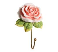 Beautiful Resin Heart Shape Wall Hook for Hanging Keys, A | Crafted From Sturdy Resin and Metal, Featuring Colorful Roses for Adding Charm to Any Room