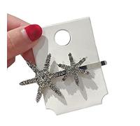 Beautiful Rhinestones Hair Pin Minimalists Styles Hair Barrettes Side Clip Suitable For Special Event Rhinestone Star Hair Barrettes