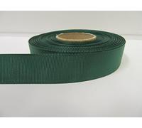 Beautiful Ribbon 1 Full Roll Reel of 22mm x 20 metres Grosgrain Ribbed Ribbon Dark Emerald Green Double Sided 22 mm 2.2cm
