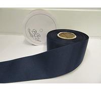 Beautiful Ribbon 1 Full Roll Reel of 50mm x 20 metres Grosgrain Ribbon Navy Dark Blue Double Sided Ribbed 50 mm 5cm 2" 2 Inch