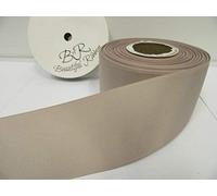 Beautiful Ribbon 2 metres of 50mm Grosgrain Ribbed Ribbon Taupe Double Sided 50 mm 5cm 2" 2 Inch