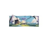 beautiful river windmillBow headband, patterned baby bow hair accessory, suitable for newborns, infants, and everyday wear