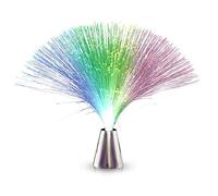 Beautiful Romantic Fibre Optic Light, Color Changing LED Fiber Optic Night Light Lamp with Base, for Bedroom, ABS Material (Silver)