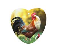 Beautiful Rooster Hen Car Air Freshener Hanging, Long Lasting Scented Car Aromatherapy Tablets, Love form Fragrance Scented Cards for Vehicles, Bedroom, Wardrobe Black-style