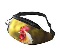 Beautiful Rooster Hen Fanny Pack for Men Women Fashion Running Waist Packs Waterproof Crossbody Bags Everywhere Belt Bag with Adjustable Strap Sports Hip Pack for Travel Wallet
