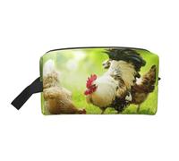 Beautiful Rooster Hen Print Travel Toiletry Bags Hanging Makeup Bag Large Capacity Versatile Organizer for Women Men