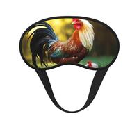 Beautiful Rooster Hen Sleep Mask for Side Sleeper, Blackout Eye Mask for Women Men, Zero Pressure Sleeping Masks Soft Breathable Eye Cover Comfortable Blindfold Eyeshade for Night Sleep