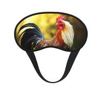 Beautiful Rooster Hen Sleep Mask for Side Sleeper Eye Mask for Sleeping Light Blocking Soft Breathable Sleep Eye Mask for Women Men Adjustable Elastic Strap Travel Nap Blackout Eye Shade Cover