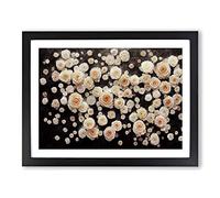 Beautiful Rose Flowers H1022 Framed Print for Living Room Bedroom Home Office Décor, Wall Art Picture Ready to Hang, Black A3 Frame (46 x 34 cm)