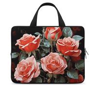 Beautiful Rose Gift Laptop Sleeve Ultra-Thin, Lightweight & Waterproof 13inch Laptop Bags, Durable Neoprene Material, Portable Protective Computer Bag with Hand Strap