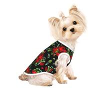 Beautiful rose gift Print Lightweight Dog Vest, Cat Sleeveless Shirt, Breathable Mesh Design for Summer Walking and Play